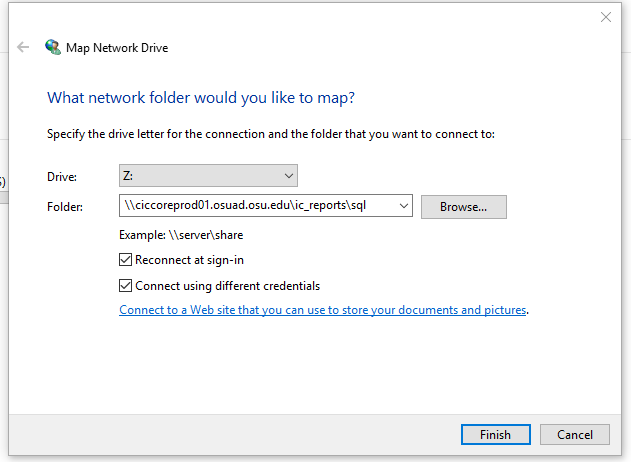 mapped drive window to show details