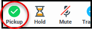 web client pickup call button