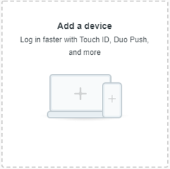Add device button in Duo Mobile application