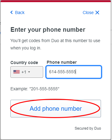 Add phone number field for adding device