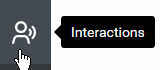 Interactions button from the left vertical navigation bar