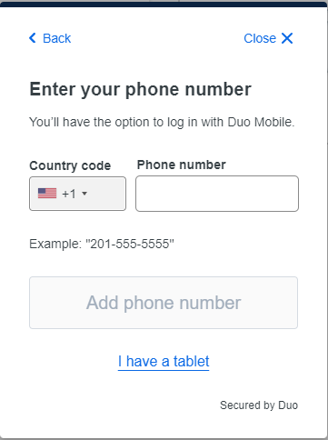 BuckeyePass Phone Number screen with empty fields