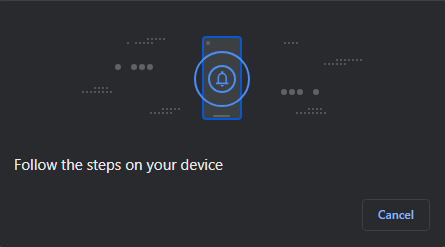 prompt to follow the steps on your device