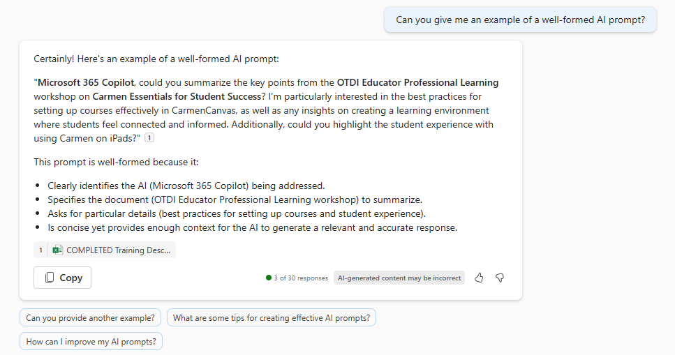 well formed AI prompt