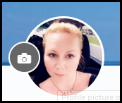 Profile pic with change icon highlighted