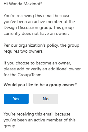 New Owner Email