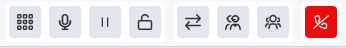 Active conversation action bar