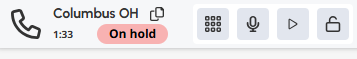 example of a call being on hold