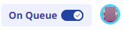 Queue button on queue