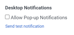 checkbox to turn notifications on and off