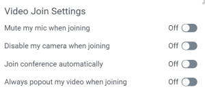 Preference video options
