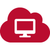 computer inside cloud icon